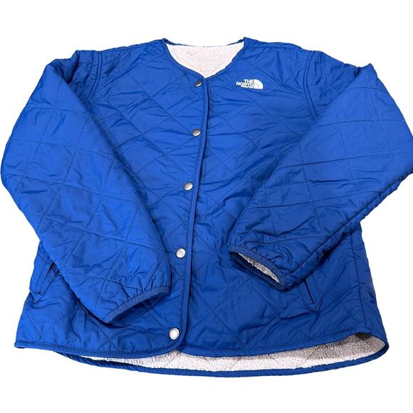The North Face Girls Penelope Sherpa Jacket XL Green Outdoors FLAW NF0A3RTP - Picture 1 of 9